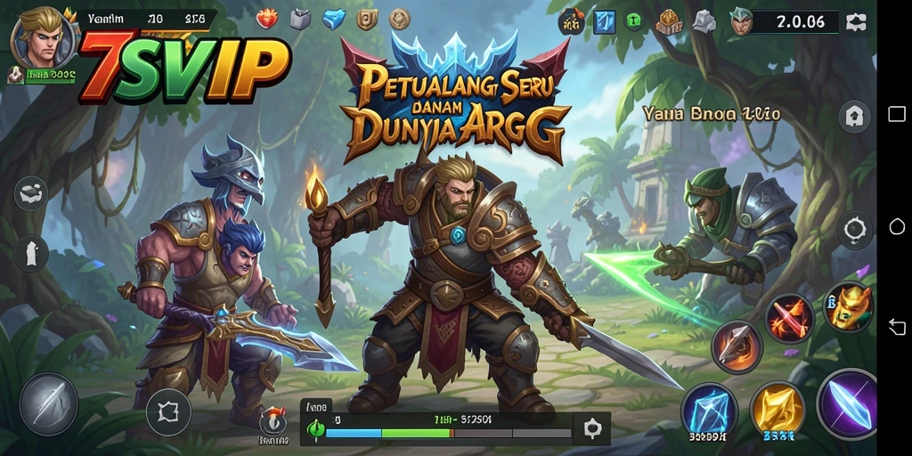 Screenshot gameplay 7SVIP menampilkan aksi pertempuran seru.