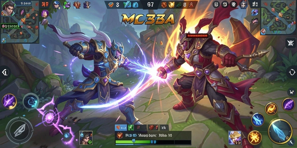 Gameplay seru dalam pertarungan tim di 93337.