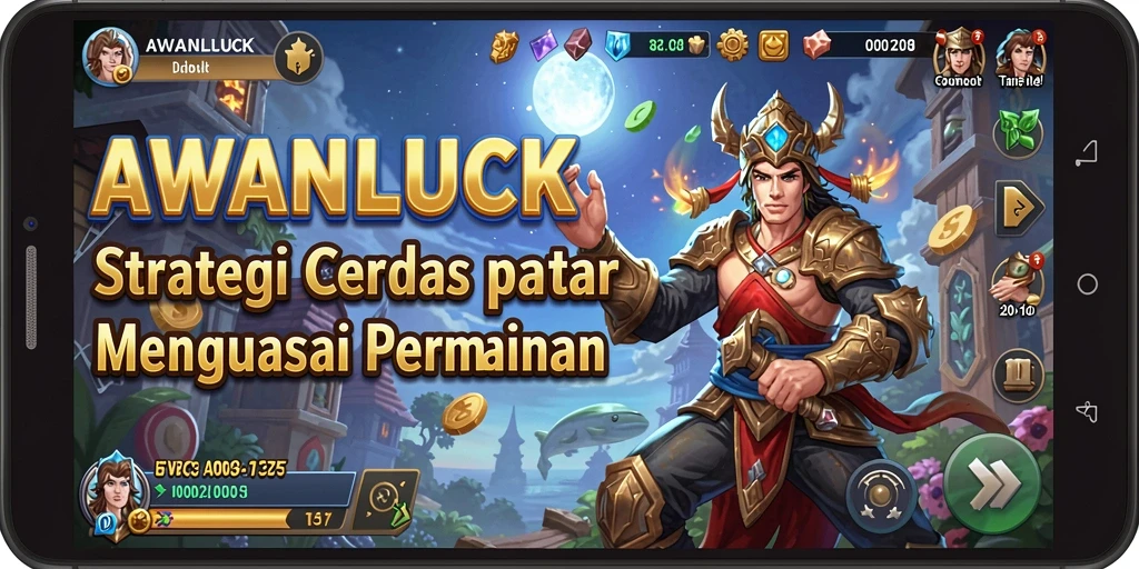 Tampilan menarik dari gameplay strategi AWANLUCK.