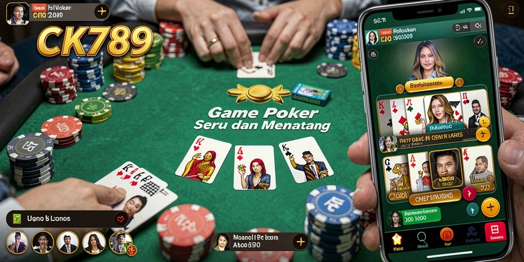 Tampilan gameplay poker yang mendebarkan di CK789.