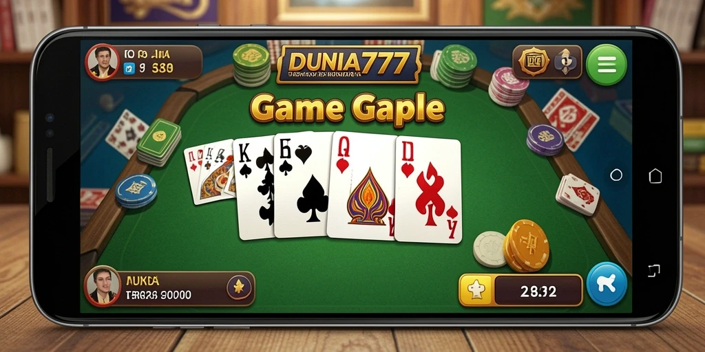 Gameplay seru DUNIA777 dalam memainkan Gaple.