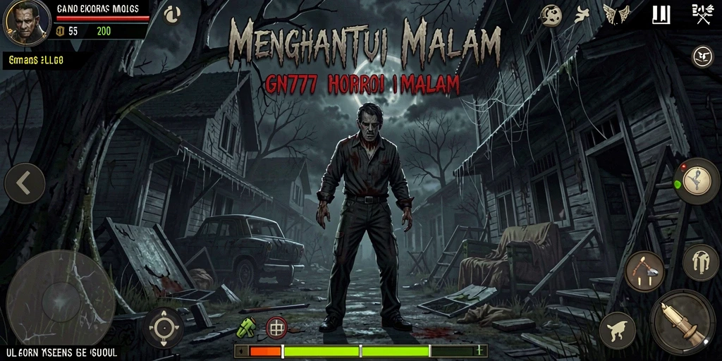 Screenshot gameplay menyeramkan dari GN777 dengan suasana mencekam.