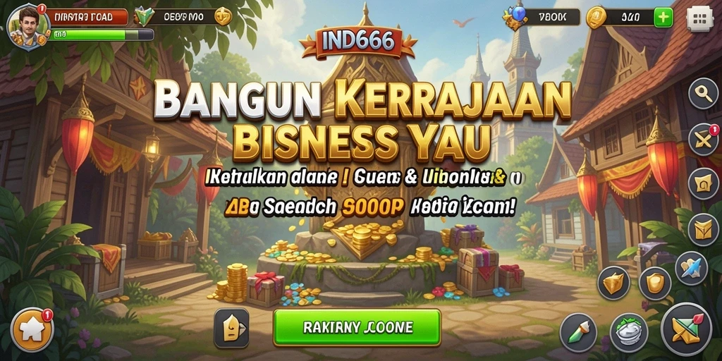 Screenshot gameplay IND666 yang menunjukkan strategi bisnis yang menarik.