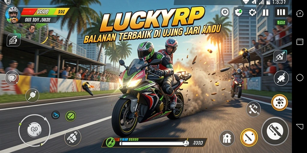Tampilan gameplay seru LUCKYRP yang memacu adrenalin.
