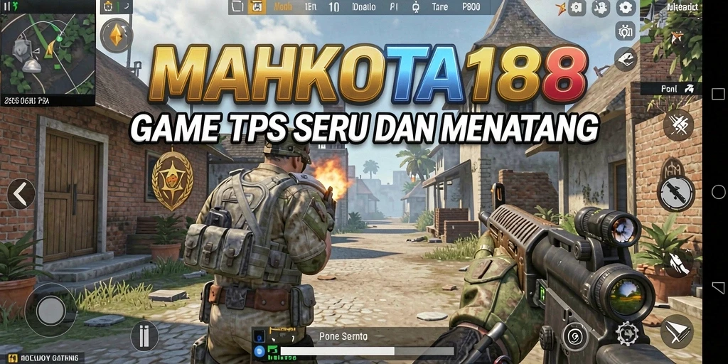 Screenshot menampilkan aksion seru gameplay MAHKOTA188 dalam TPS.