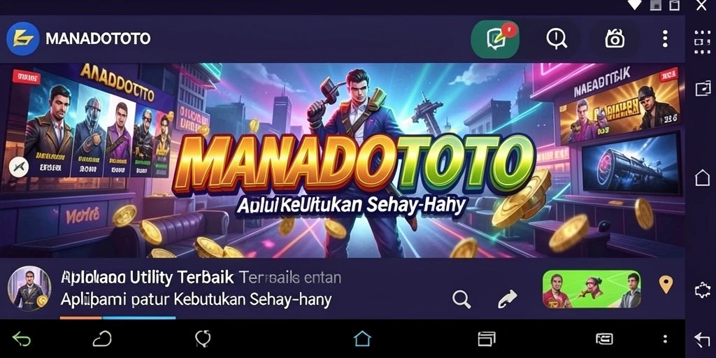Tampilan utama aplikasi MANADOTOTO dengan antarmuka yang ramah pengguna.