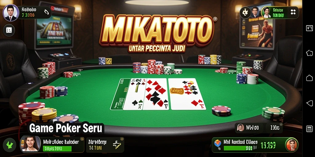 Screenshot gameplay <strong>MIKATOTO</strong> menampilkan suasana poker yang mengasyikkan.
