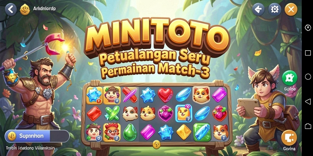 Tampilan gameplay <strong>MINITOTO</strong> yang penuh warna dan menarik.
