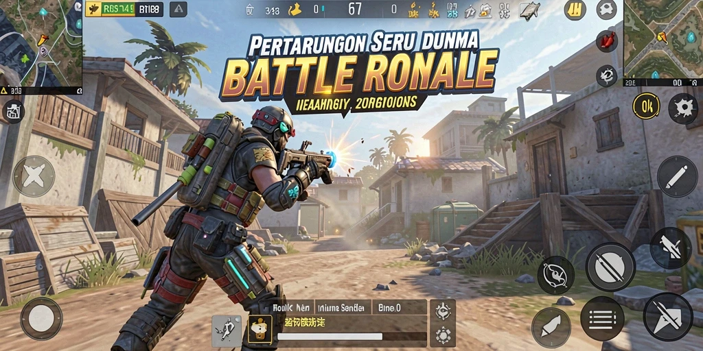 Tampilan menarik dari gameplay RI188 dalam Battle Royale.