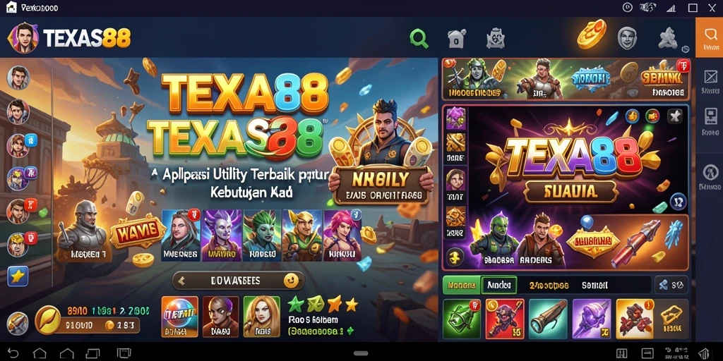 Tampilan antarmuka aplikasi TEXAS88 yang modern dan mudah digunakan.