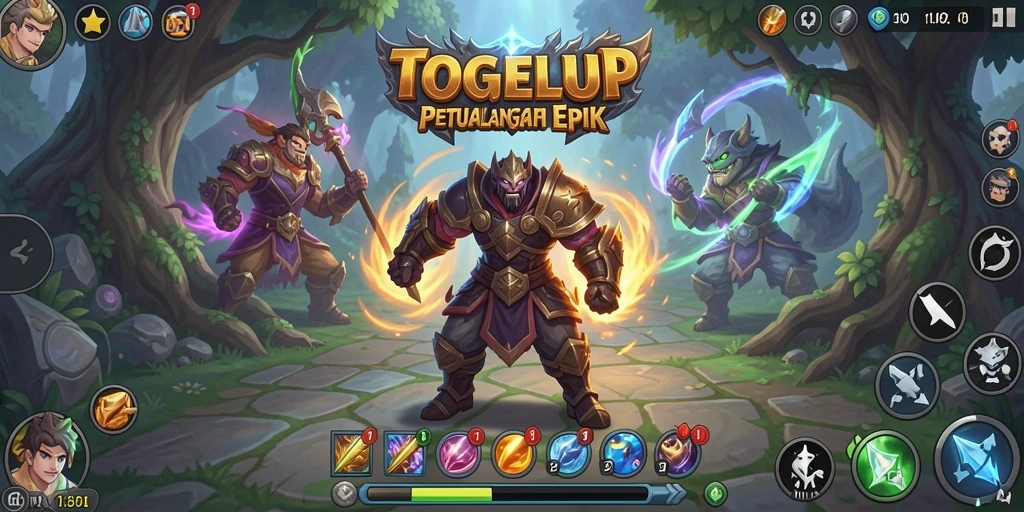 Tampilan gameplay epik dan interaksi pemain di TOGELUP.