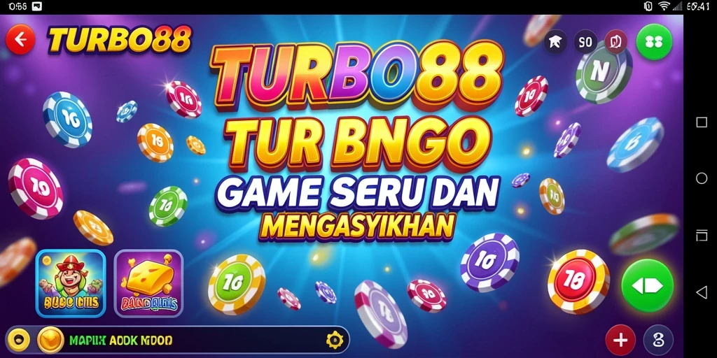 Tampilan gameplay seru dalam aplikasi TURBO88 Bingo.