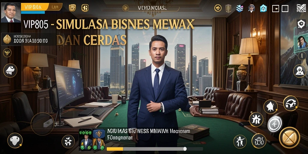 Tangkapan layar gameplay <strong>VIP805</strong> menampilkan keseruan simulasi bisnis.